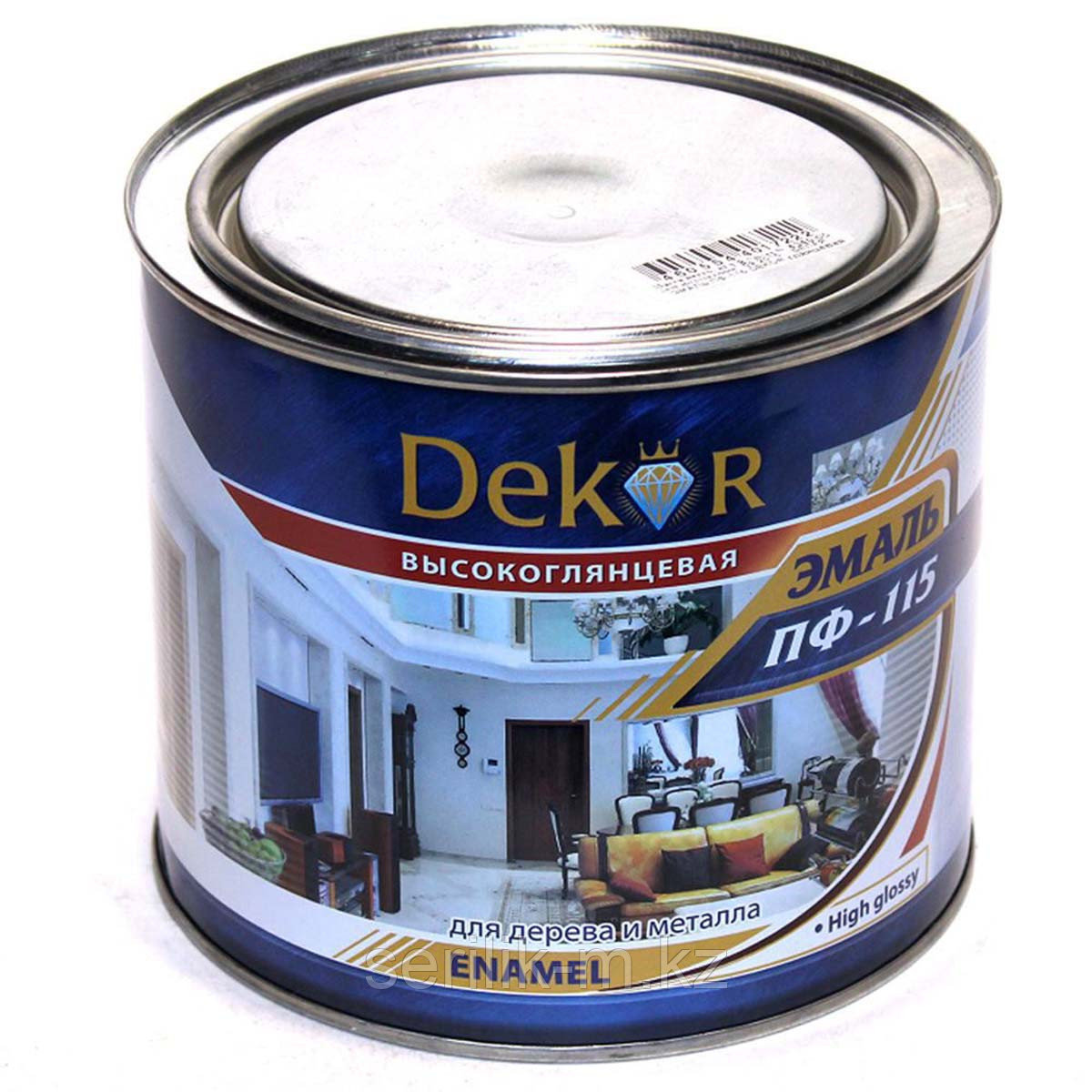 ЭМАЛЬ ПФ -115 DEKOR БЕЛАЯ ГЛЯНЦЕВАЯ 2.6 КГ