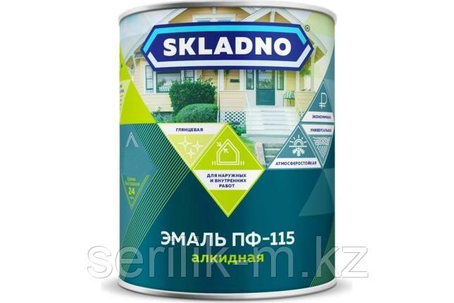 ЭМАЛЬ ПФ -115 SKLADNO УКОРИЧНЕВЫЙ 2,6КГ, фото 1