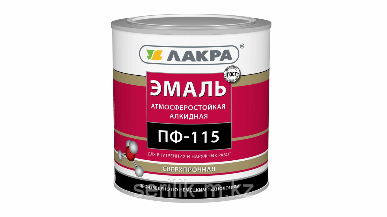 ЭМАЛЬ ПФ-115 ВИШНЕВЫЙ ЛАКРА 2,8КГ