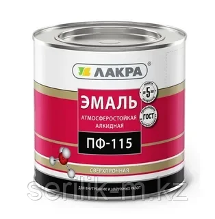ЭМАЛЬ ПФ-115 СЕРЫЙ ЛАКРА 2,8КГ