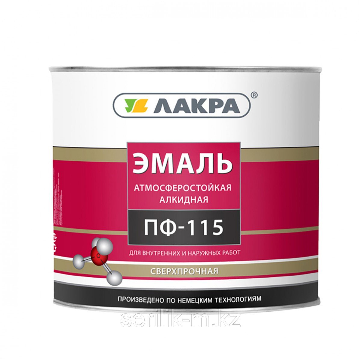 ЭМАЛЬ ПФ-115 ЧЕРНЫЙ ЛАКРА 2,8КГ