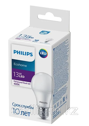 ЛАМПА ECOHOME LED BULB 13W 1250LM E27 840, фото 1