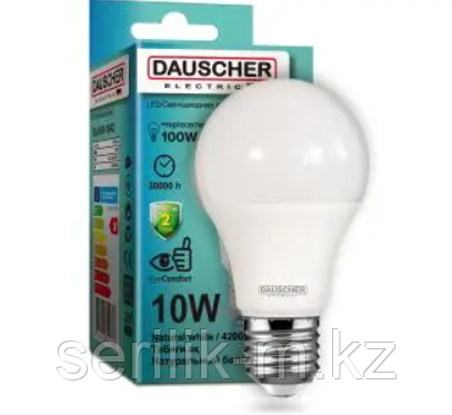 ЛАМПА LED A60 10W E27 4200K (DAUSCHER)