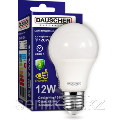 ЛАМПА LED A60 12W E27 6400K (DAUSCHER)