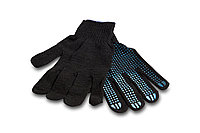 ПЕРЧАТКИ ХБ С ПВХ ЧЕРНЫЕ 5 НИТЕЙ ВЮРТ КЗ