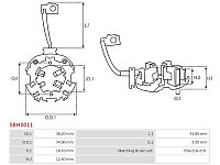 Стартердің щетка жинағы VW GOLF/PASSAT/AUDI 100/80/A4/A6/FORD FIESTA/ORION/TRANSIT