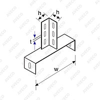 Подвесной элемент У-образный 150 мм KV2