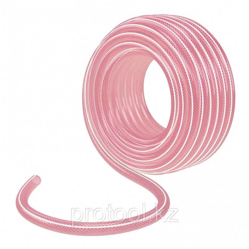 Шланг эластичный 3/4", 15 м прозрачный розовый// Palisad - фото 1 - id-p116002104