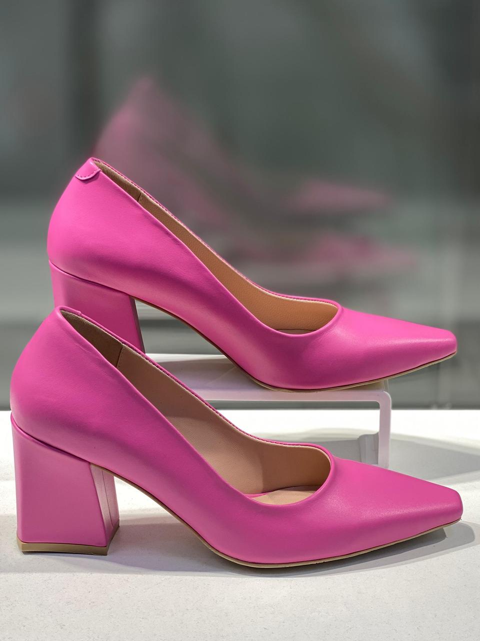 Красивые женские туфли "Paoletti" натуральная кожа розового цвета - фото 1 - id-p116002381