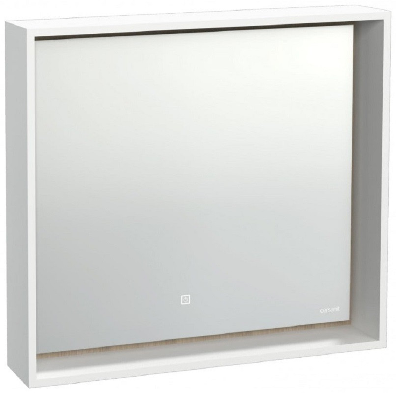 Зеркало LOUNA 80 с подсветкой прямоугольное универсальная белый - фото 1 - id-p112600059