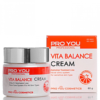 Pro You Professional Vita Balance Cream дәрумендерімен сусызданған бет терісіне арналған крем, 60 г