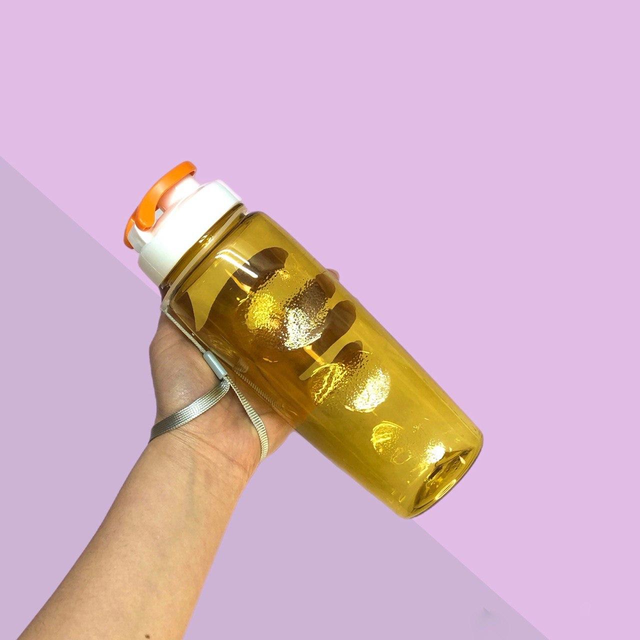 Бутылка для воды большая 800 мл оранжевая