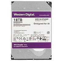 Жесткий диск для видеонаблюдения HDD 18Tb Western Digital Purple SATA 512Mb 3,5* 7200rpm WD181PURP