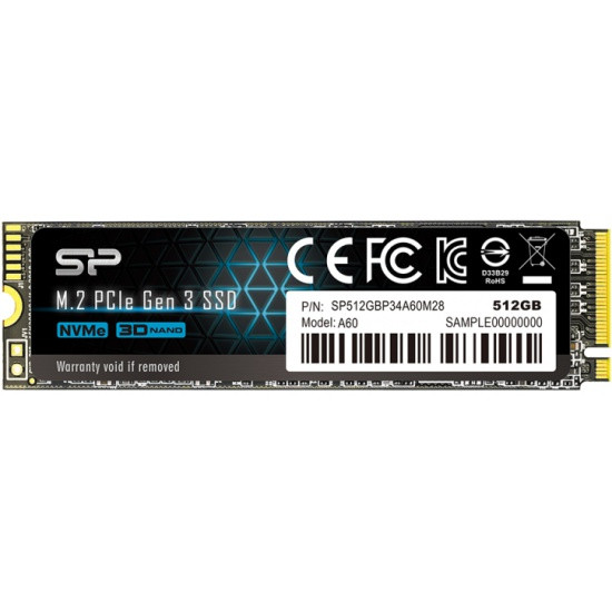 512 ГБ SSD диск Silicon Power P34A60 (SP512GBP34A60M28) черный - фото 2 - id-p112718520