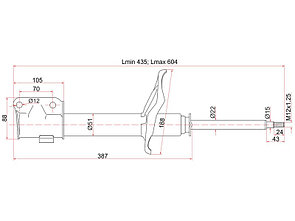 Стойка передняя MMC PAJERO/MONTERO IO/JR/PININ 98-07 LH=RH