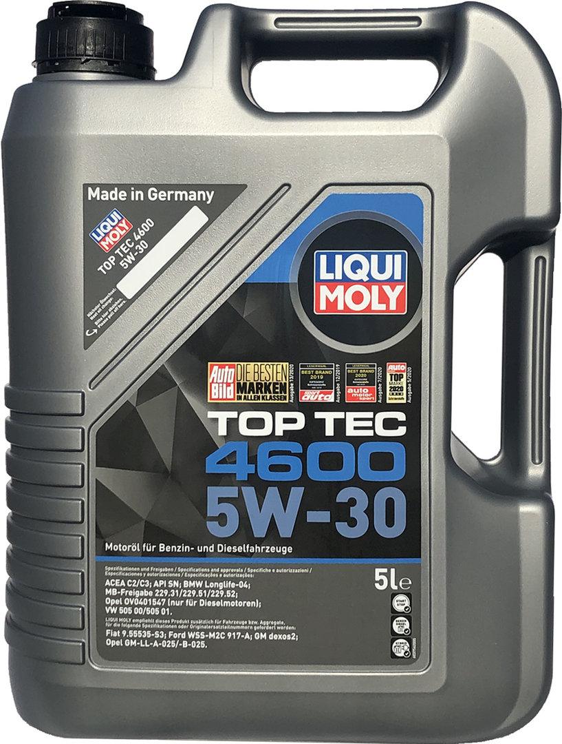 Синтетическое моторное масло LIQUI MOLY Top Tec 4600 5W-30 5л, фото 1