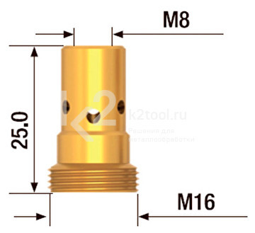 Адаптер контактного наконечника Fubag M8×25 мм, арт. FB.TA.M8.25, 5 шт - фото 2 - id-p116003245