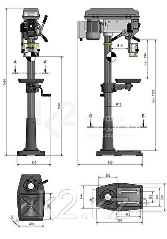 Вертикально-сверлильный станок Optimum OPTIdrill DQ 25 - фото 3 - id-p116010079