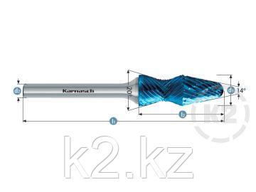 Комбинированная борфреза Karnasch вогнутая с формой L (конус с закругленной головкой), твердосплавная - фото 1 - id-p116005231