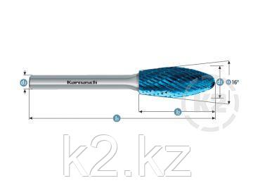 Комбинированная борфреза Karnasch обратный конус и форма F (полукруглая форма), твердосплавная - фото 1 - id-p116005247