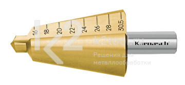 Коническое сверло Ø 16-30,5 мм, HSS-XE с покрытием TiN-GOLD, Karnasch, арт. 21.0038 - фото 2 - id-p116005266