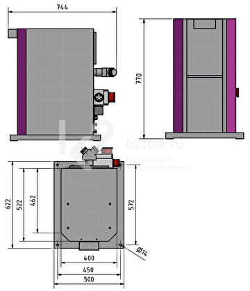 Подставка для станков с пылеуловителем Optimum GU 5 - фото 3 - id-p116010148