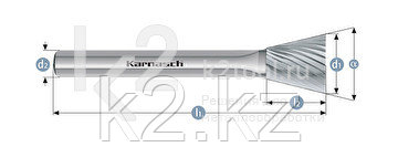 Борфреза Karnasch форма N (перевернутый конус), твердосплавная - фото 1 - id-p116009363
