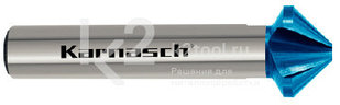 Зенковка 100° из стали HSS-XE с покрытием BLUE-TEC, 3-х гранный хвостовик, DIN 335, Karnasch, арт. 20.1735