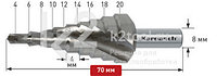 Ступенчатое сверло Ø 4-20 мм, HSS-XE, Karnasch, арт. 20.1448U