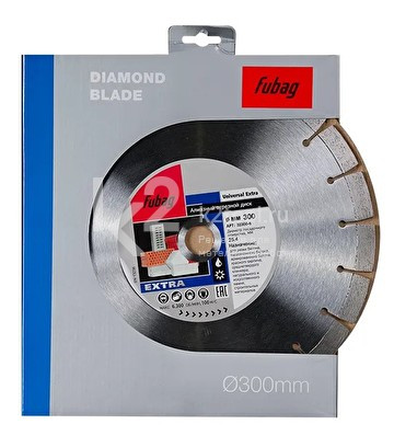 Алмазный отрезной диск Fubag Universal Extra диаметром 300 мм / 25,4 мм
