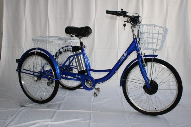 Электровелосипед трехколесный GreenCamel Трайк-24 V2 (48V 250W) (Черный) - фото 1 - id-p116015141