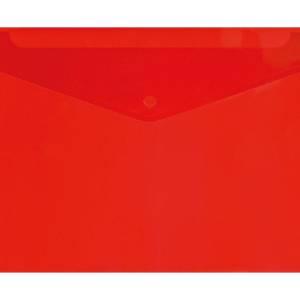 Конверт на кнопке Lamark, А4, 0,18 мм, глянцевый, красный