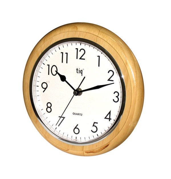Часы d=23см, круглые, бат.АА, деревянные Tig - фото 1 - id-p116019438