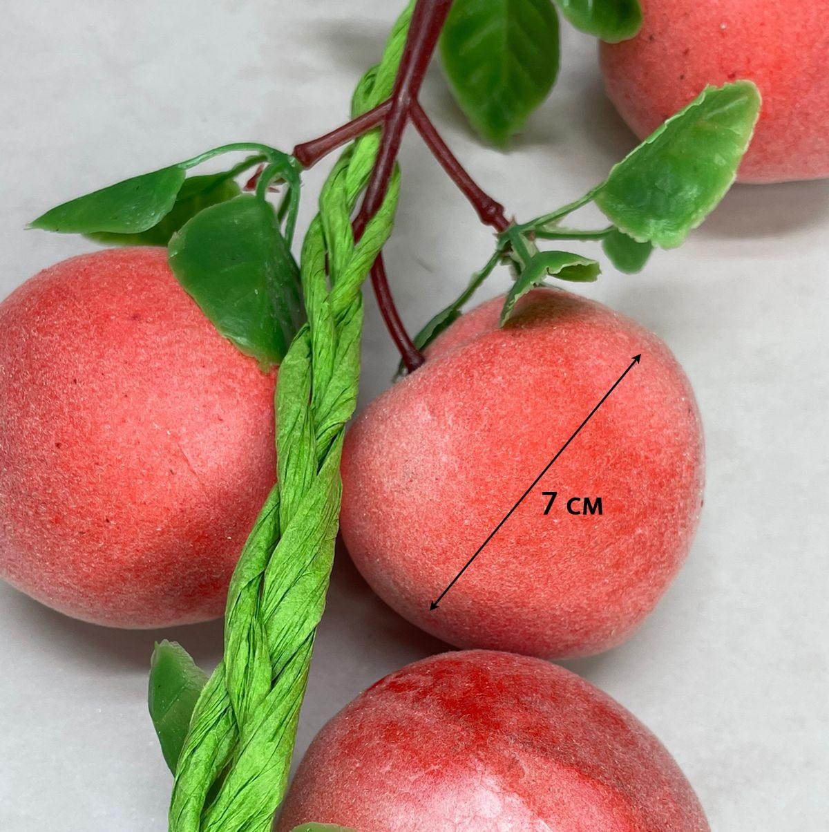 Искусственные фрукты связка персики 55 см - фото 3 - id-p116019811