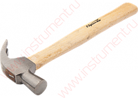 Молоток-гвоздодер, 225 г, боек 22 мм, деревянная рукоятка// SPARTA
