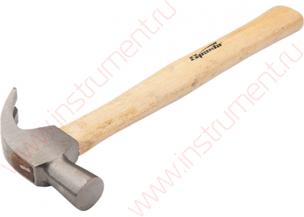 Молоток-гвоздодер, 225 г, боек 22 мм, деревянная рукоятка// SPARTA - фото 1 - id-p116020633