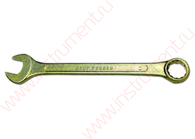 Ключ комбинированный, 17 мм, желтый цинк// СИБРТЕХ