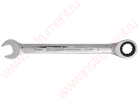 Ключ комбинированный трещоточный, 13мм, CrV, зеркальный хром// MATRIX PROFESSIONAL