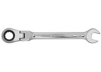 Ключ комбинированный трещоточный, 14мм, CrV, шарнирный, зерк.хром MATRIX PROFESSIONAL
