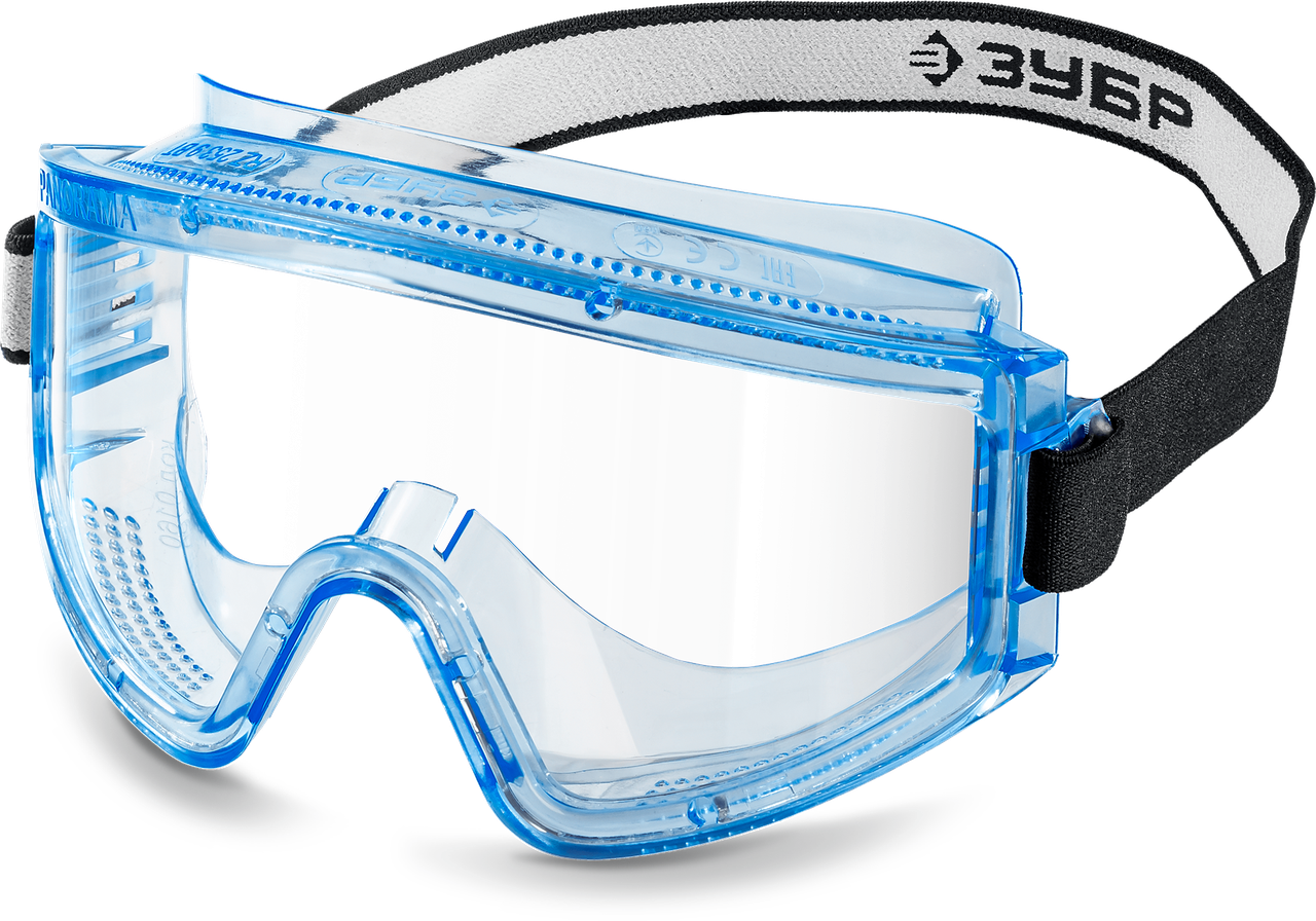 Защитные очки ЗУБР ПАНОРАМА П прямая вентиляция, увеличенный угол обзора