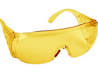 Очки защитные, поликарбонатная монолинза с боковой вентиляцией, желтые Dexx 11051