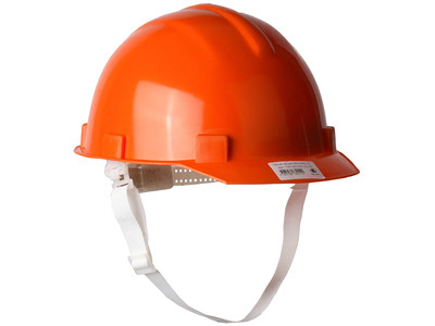 Каска защитная с тканевой амортизационной вставкой, цвет оранжевый 11090