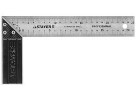 Угольник столярный, гравированная шкала Stayer 3431-40_z01 (37мм, 400мм)