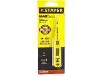 Тестер напряжения Stayer Мaster 45290 (цифровой, световой индикатор, 12-220В, 125мм)