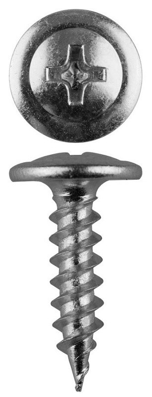 Саморезы для крепления листового металла до 0,9мм, полусферическая головка с пресс-шайбой, ЗУБР "МАСТЕР" - фото 1 - id-p116031144