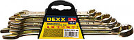 Набор комбинированных гаечных ключей DEXX желтый цинк 8-17мм 6шт 27017-H6