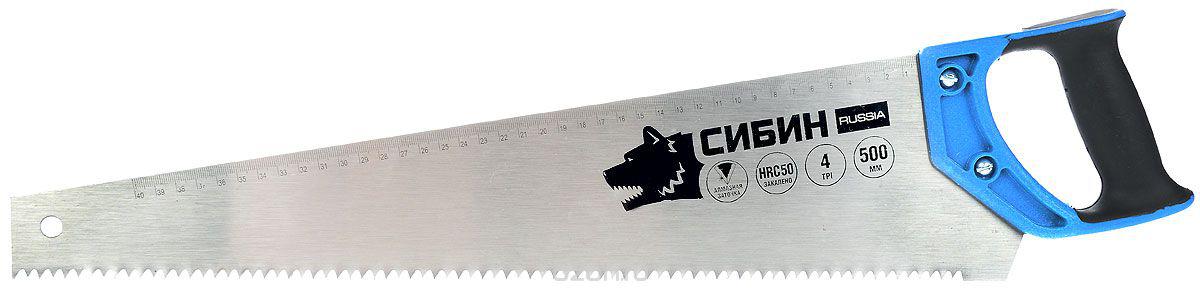 Ножовка по дереву Сибин (500 мм, шаг 4 TPI (6 мм)) - фото 1 - id-p116031997