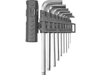 Набор: Ключи имбусовые длинные Зубр Эксперт (HEX 1,5-10, 9 шт) - фото 1 - id-p116032303