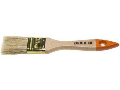 Кисть флейцевая, деревянная ручка, натуральная щетина Dexx (38мм) - фото 1 - id-p116032576