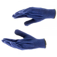 Перчатки трикотажные, акрил, цвет: синий, оверлок, Россия. СИБРТЕХ